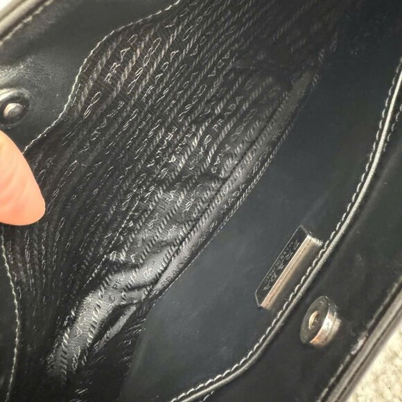 ❌SOLD❌ Prada Cleo Brushed Leather Shoulder Bag Black - Picture 12 of 16